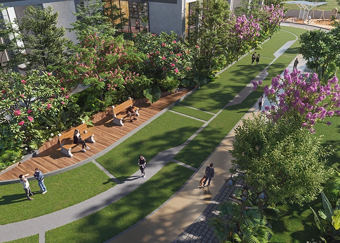 Kondapur Skyscraper - Walking track